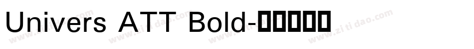 Univers ATT Bold字体转换